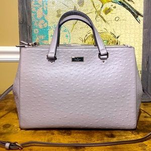 Kate Spade New York Bristol Drive Loden Ostrich Embossed Leather Satchel—large